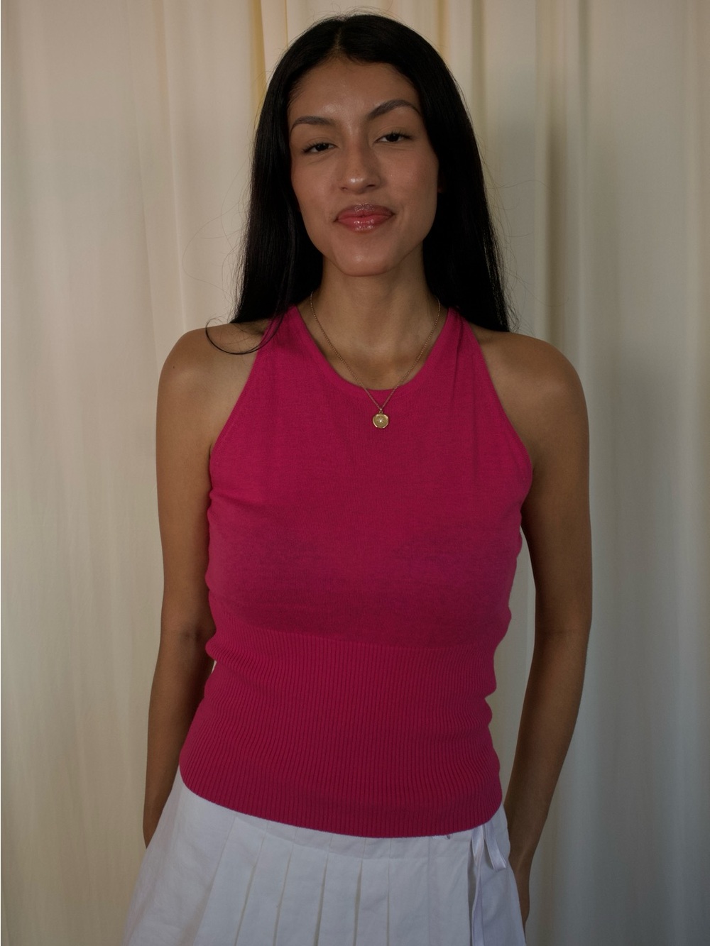 Cashmere & Silk pink tank